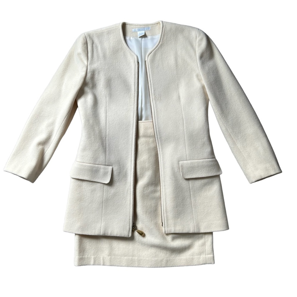 The Limited vintage Ivory Wool Blend Jacket & Skirt set